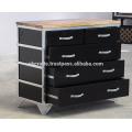Cabinet de tiroir industriel Couleur noire Nouveau design